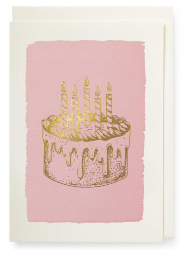 Gold Cake Card