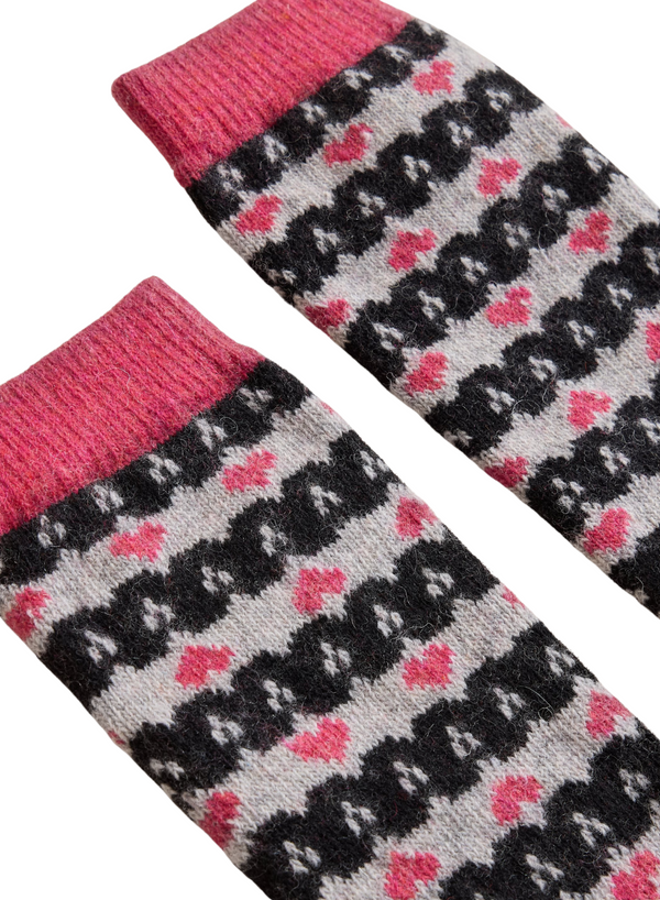 Heart Fairisle Socks